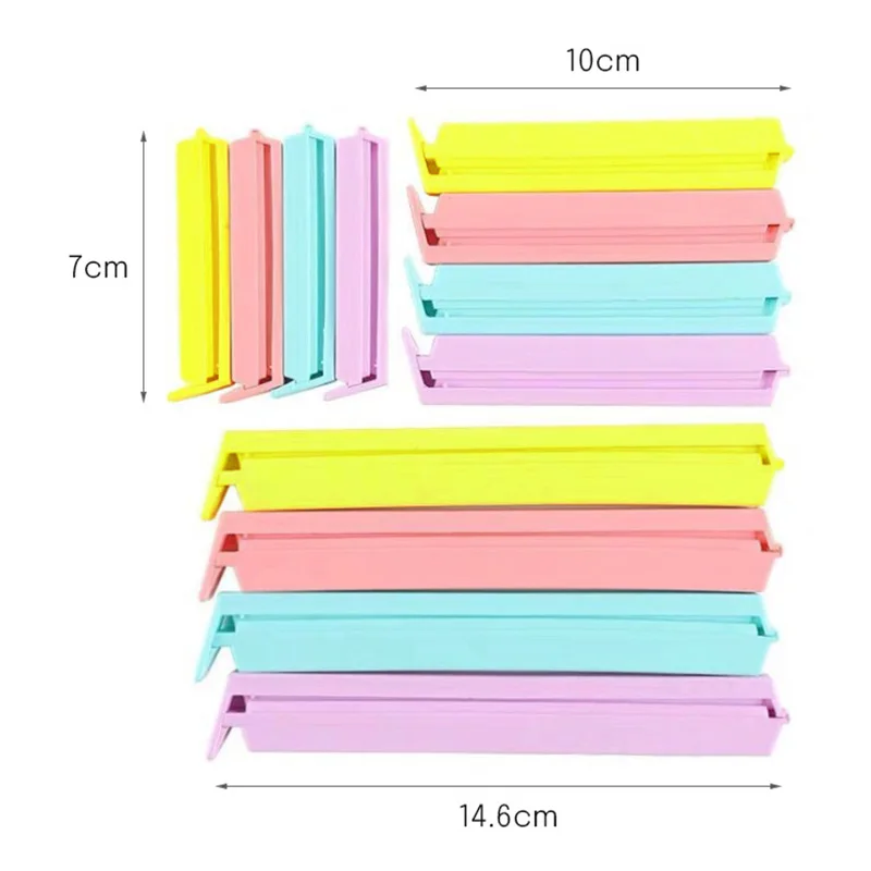 12 шт. Упаковка для еды закусок герметичные пластиковые зажимы пакетов кухонные