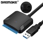 Переходник USB 3,0SATA, USB 3,0SATA, с UASP-кабелем, совместимым с 2,53,5 дюймовыми жесткими дисками и SSD