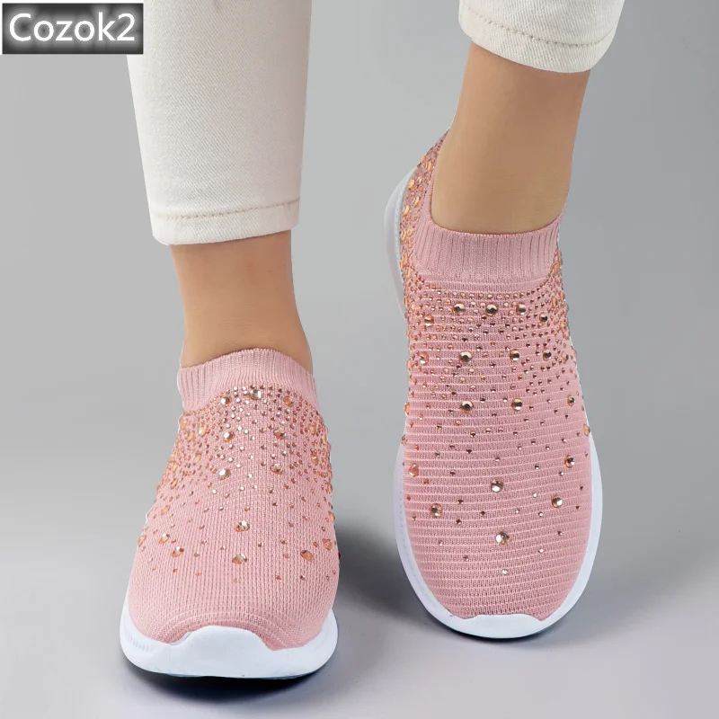 

Женские кроссовки без шнуровки, на плоской вулканизированной подошве