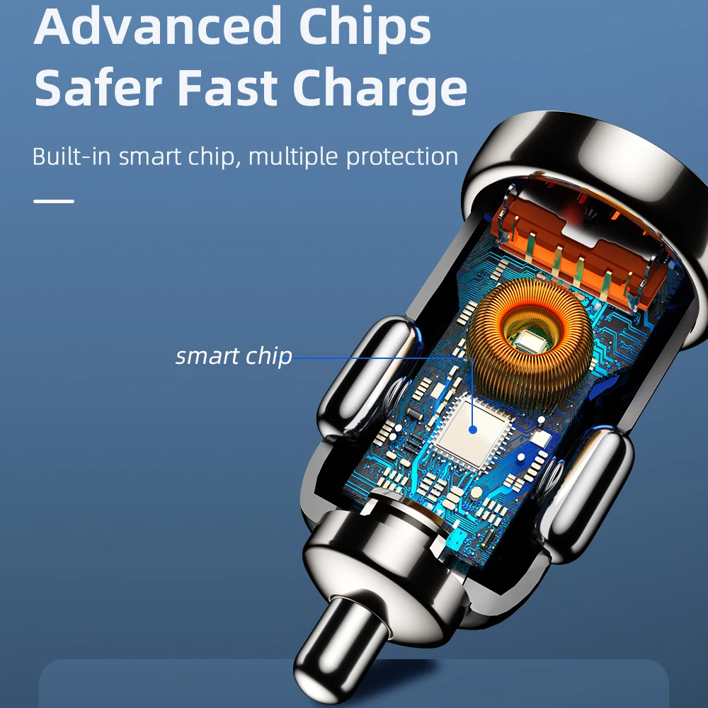 essager usb car charger usb type c quick charge qc 3 0 qc3 0 for iphone 12 pro max xiaomi fast charging charger for phone in car free global shipping