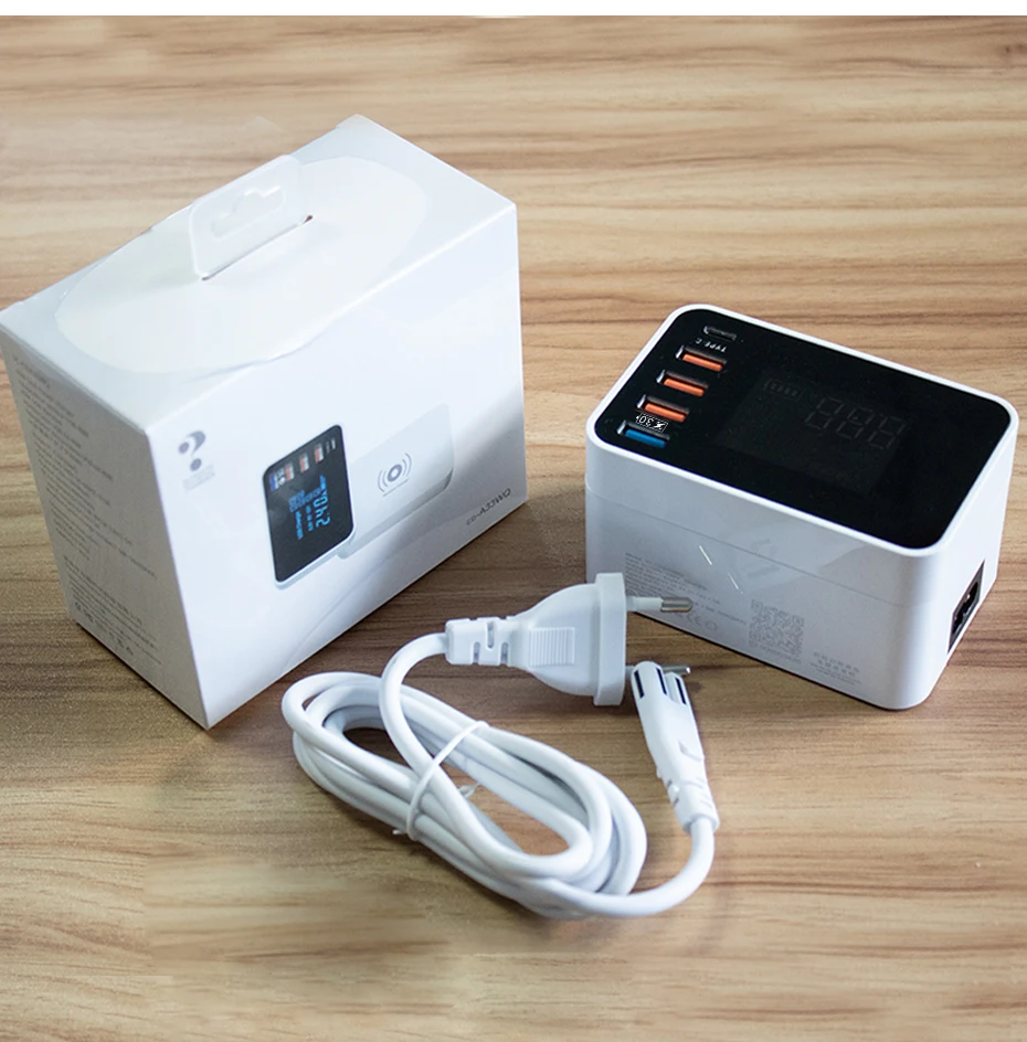 Winhow Смарт зарядное устройство QC3.0 quick charge type c 3 usb QI беспроводной универсальный для