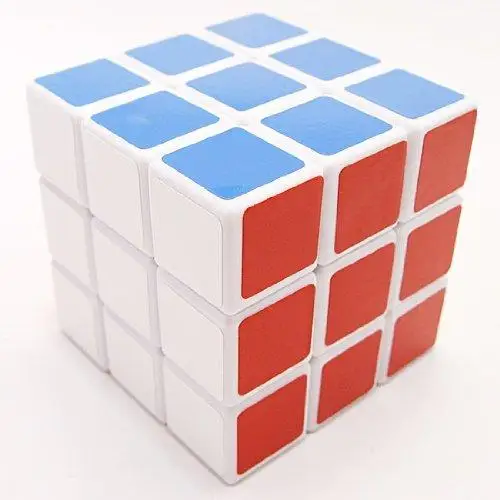 

RCtown Lanlan Blue Magic 3X3 Sticker Speed Cube-White Kids Gift for Boys Girls