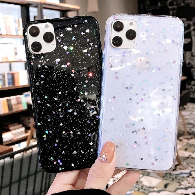 Чехол для телефона Ottwn с блестками iPhone 11 Pro Max XS XR X 6 6s 7 8 Plus блестящий мягкий
