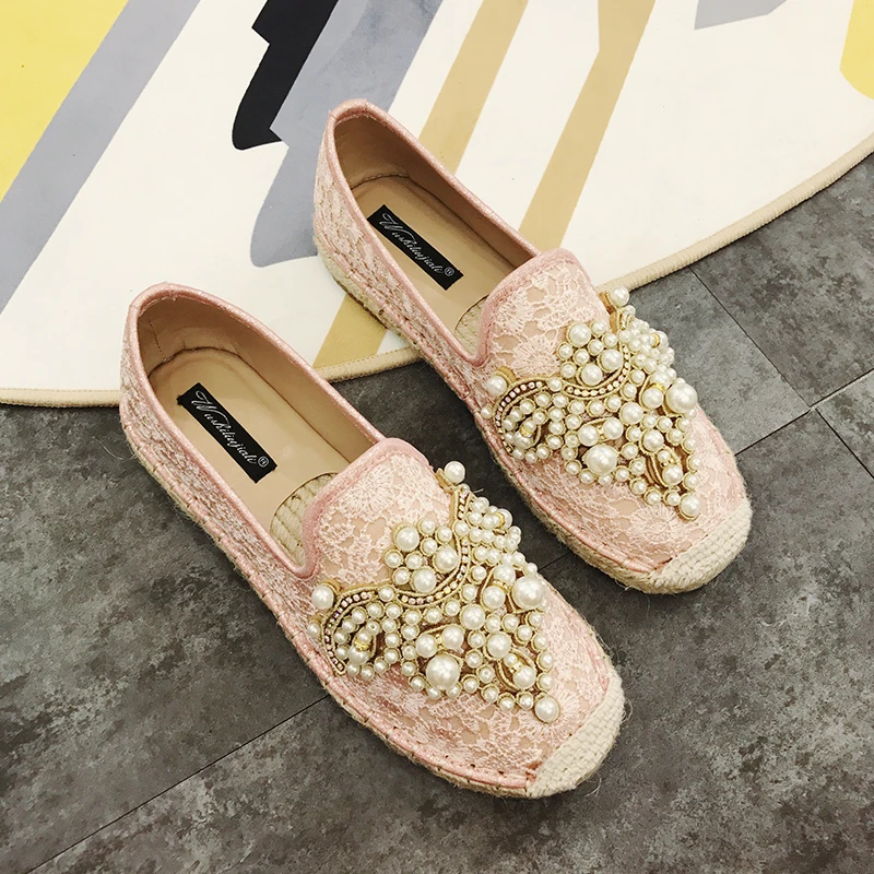 Лоферы Wellwalk женские Мокасины эспадрильи со стразами весна-осень 2018 | Обувь