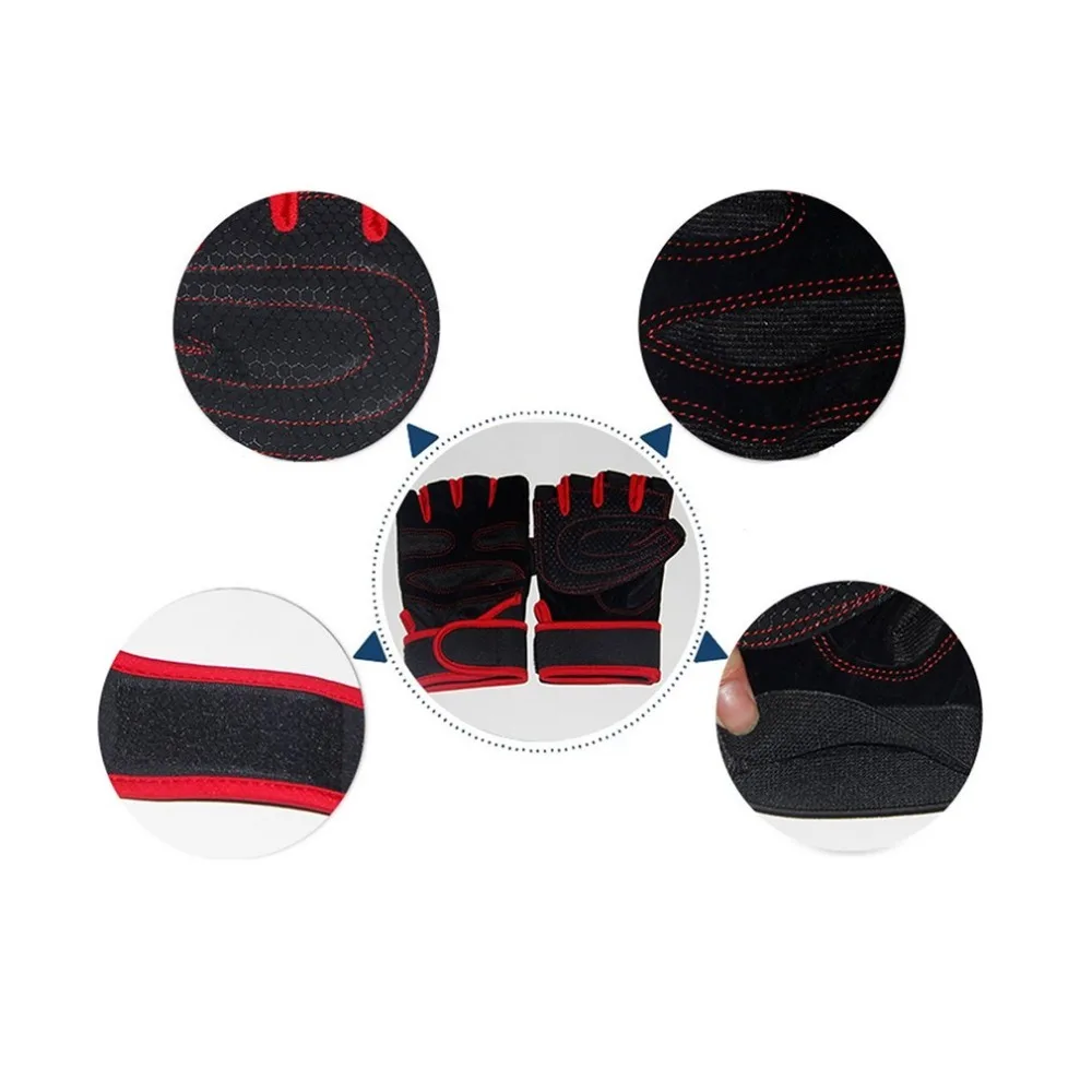 Удобные противоскользящие Перчатки для фитнеса с полупальцами перчатки тяжелой