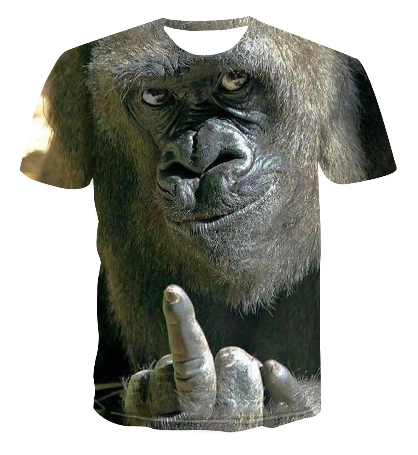 

2021 Summer Fashion New T Shirt 3D Printing Orangutan Pattern T Shirt Men Fashion Top Animal Pattern Selling Men's Short Sleeve