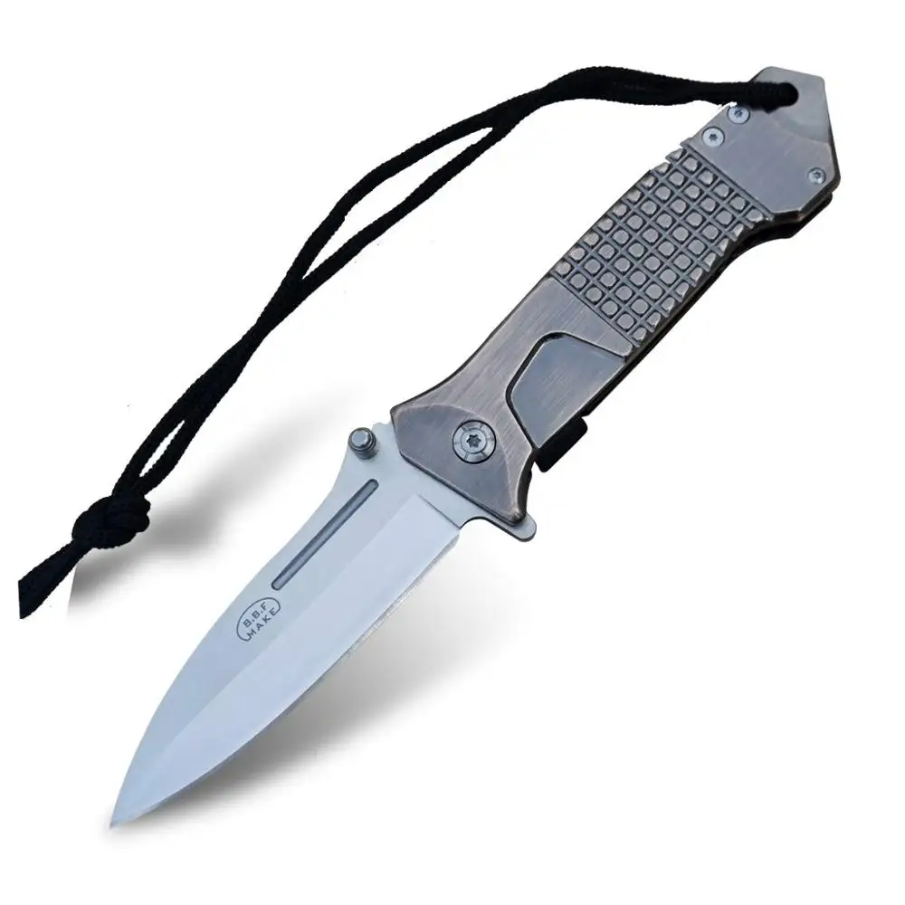Складной нож тактический карманный пружинный для выживания стальная ручка
