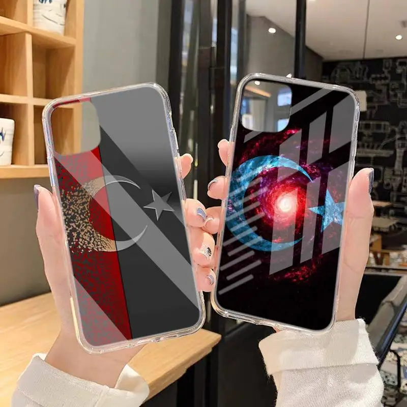 

Turkish Flag Soft Phone Case Transparent Case For Iphone 6 6s 7 8 Plus XR X XS 11 12 Pro Max