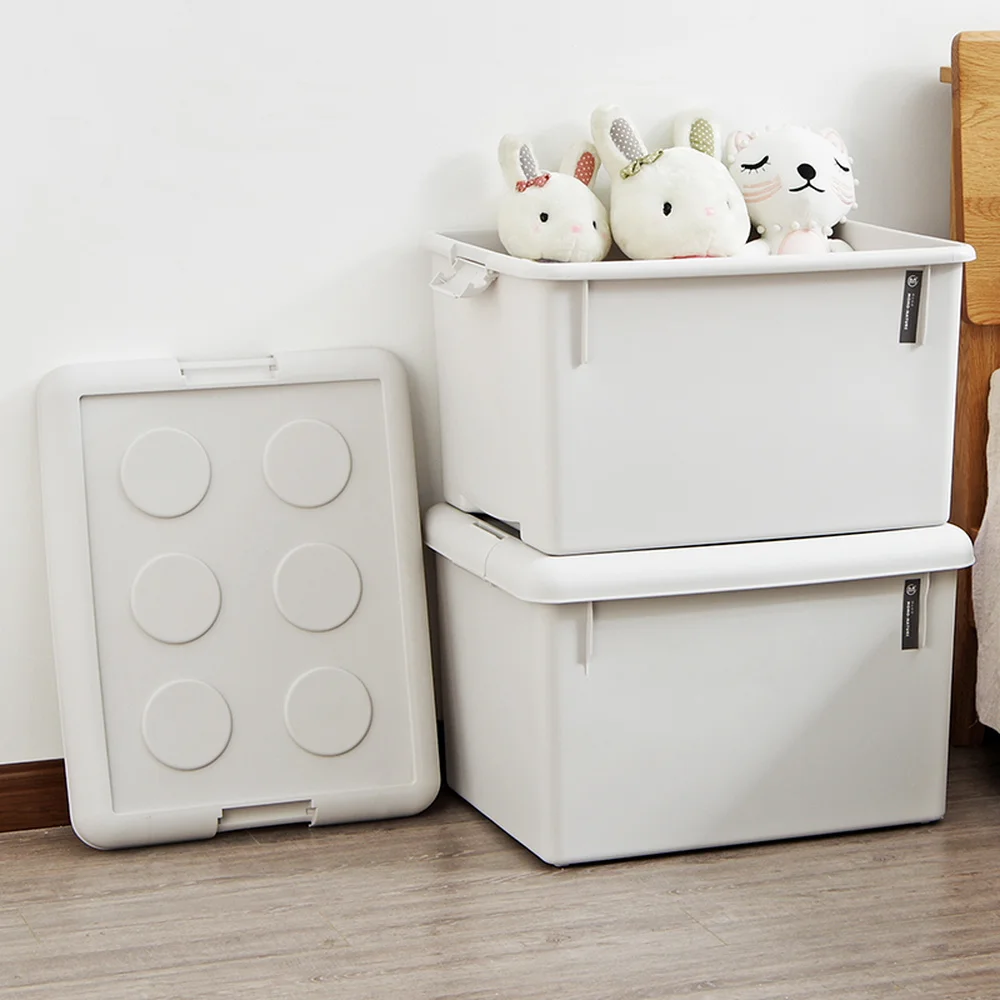 Очень большой Штабелируемый ящик для хранения игрушек пластиковый утолщенная