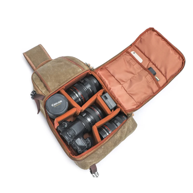 Профессиональная Брезентовая сумка для фотоаппарата фоторюкзак рюкзак чехол