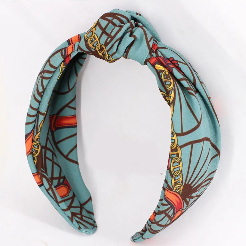 Узел посередине ободок для волос женский обруч с широкими полями корейский стиль