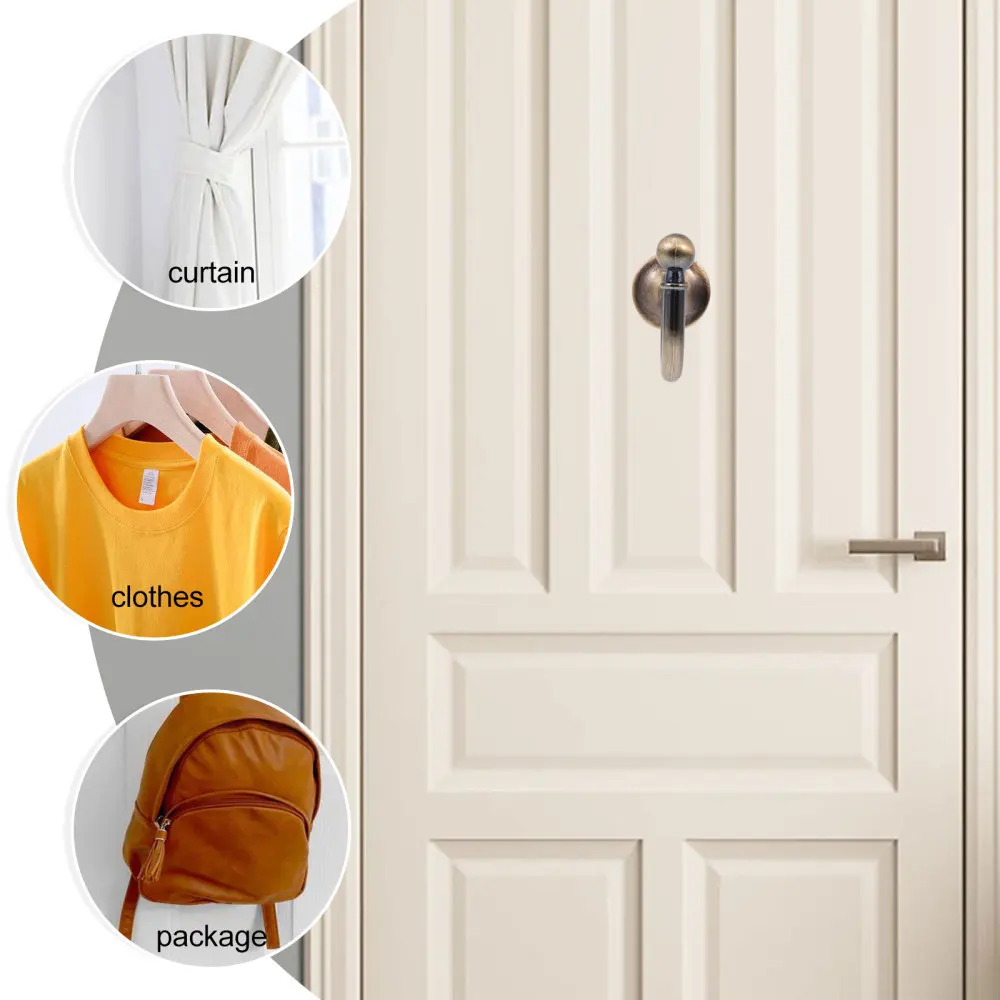 

4pcs Curtain Tieback Wall Decorative Holdback Curtain Holder Wall Hook Holder