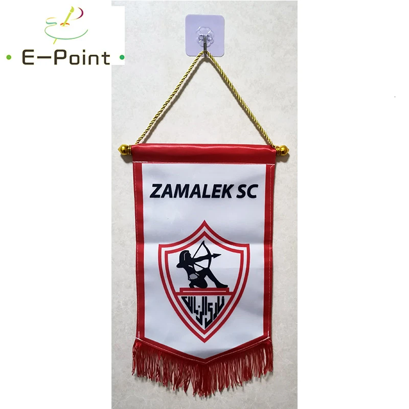 

Egypt Football Club Zamalek SC Flag 36cm*23cm Size Double Sides Christmas decorations Hanging Flag Banner Gifts