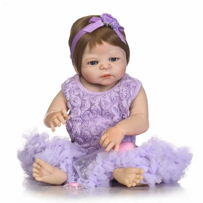

Full Body Soft Reborn Baby Silcone Model Infant Doll Infant Clothing Model Sleeping Doll Training Educational Girl Toy AA50DT