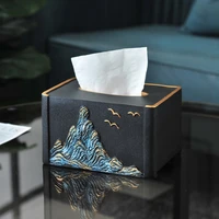 modern home tissue boxes luxury classic tissue boxes resin storage containers boite mouchoirs decoration desk accessories bk50zj