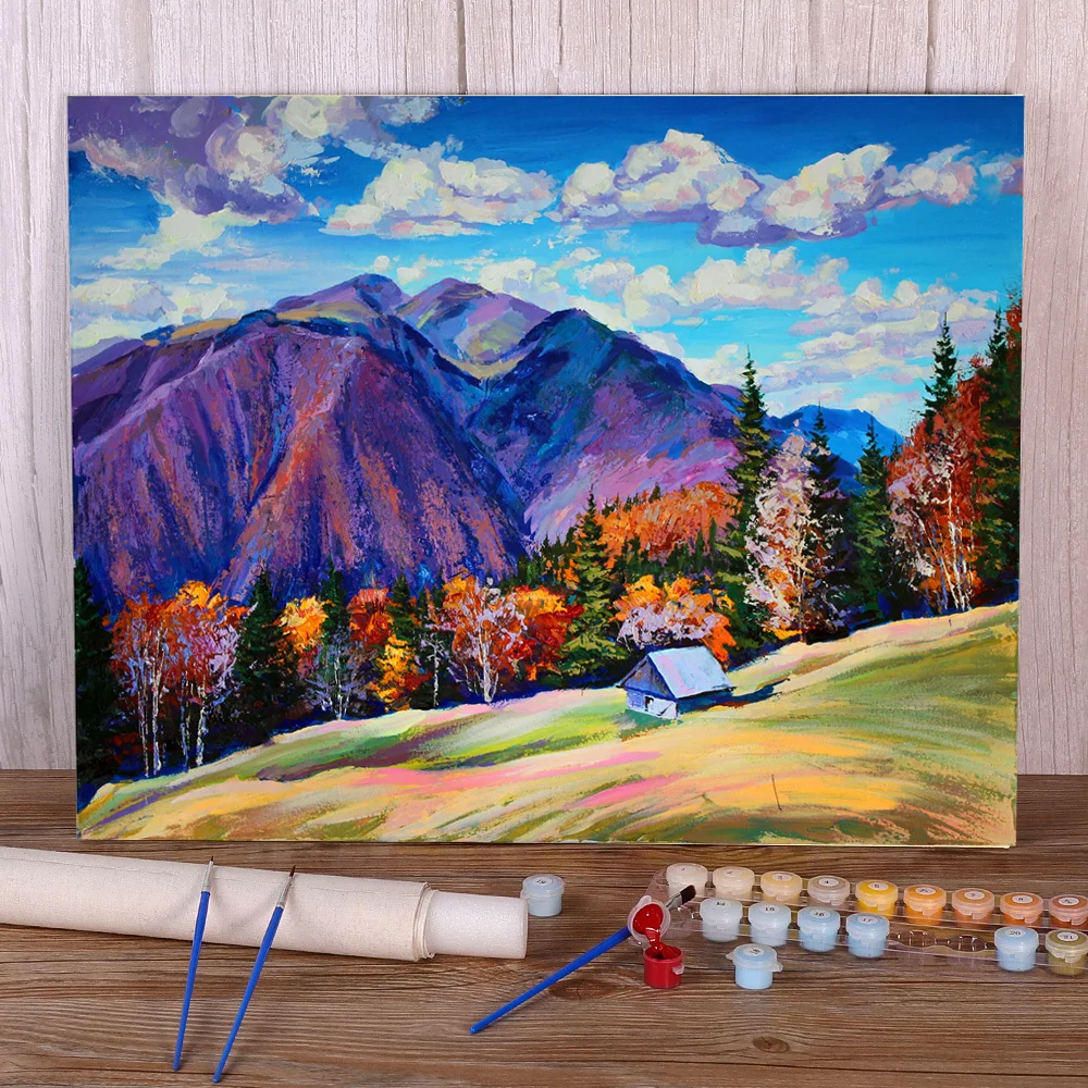 

Пейзаж крепление Bliznytsia Краски по номерам посылка акриловые Краски s 40*50 Краски ing на холсте в новом дизайне для декоративно-прикладного иску...