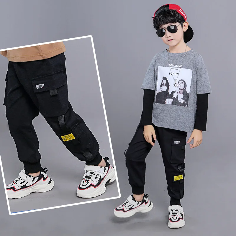 Новый стиль для мальчиков большие карманы Стандартные комбинезоны|Брюки| |