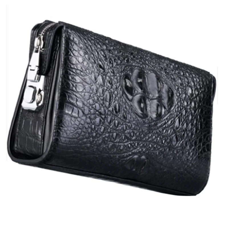 Крокодиловая сумка langhao для мужчин модная деловая сумочка из кожи крокодила с