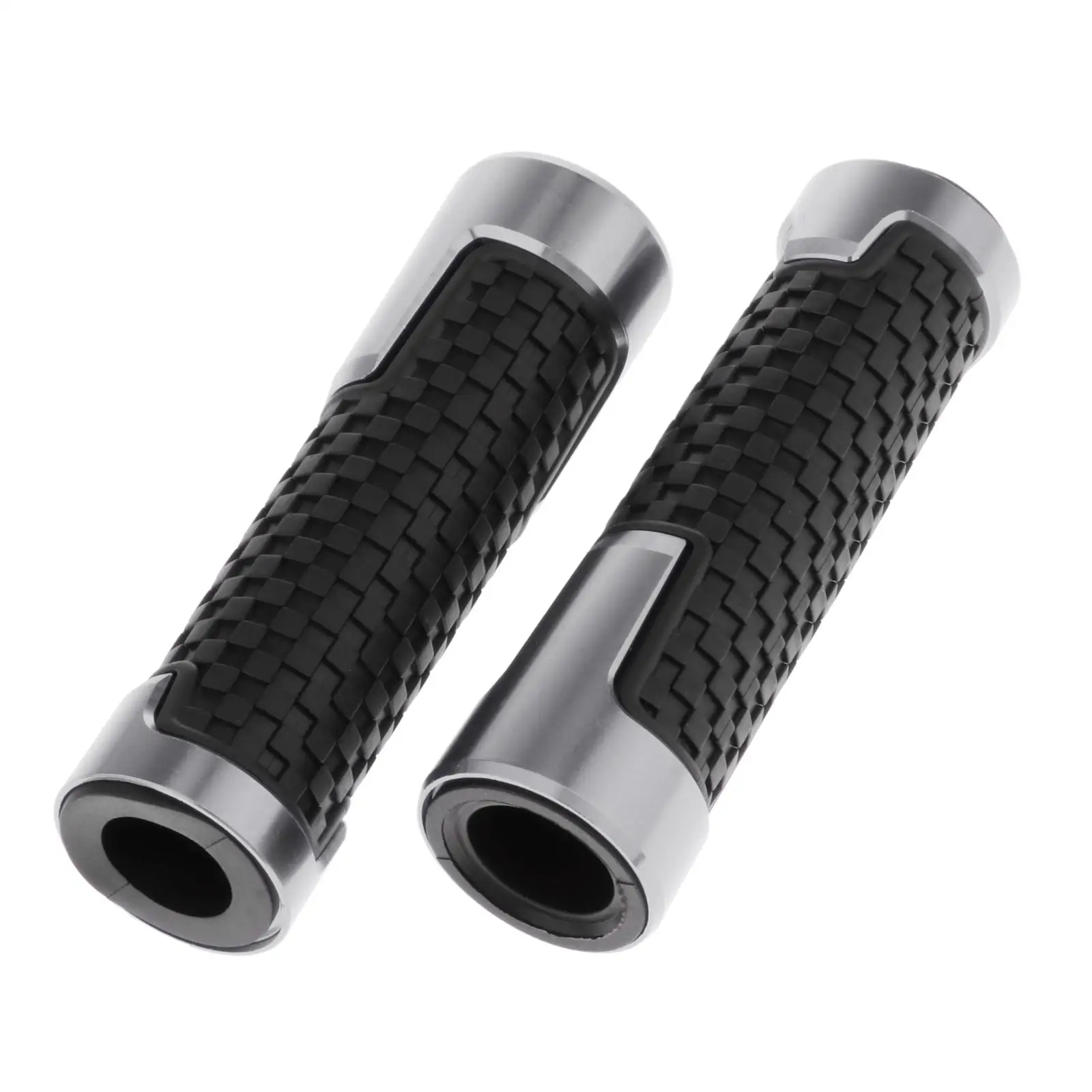 

2x 22mm 7/8" Universal Motorcycle Rubber Handlebar Grips Easy to Install