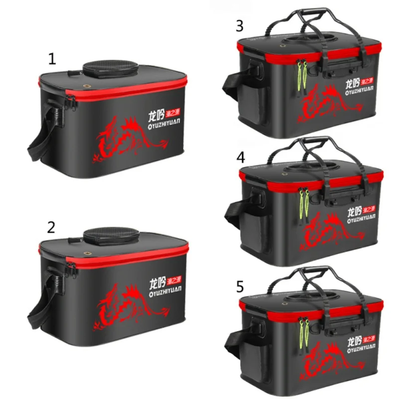 

Hot Sale EVA Portable Fishing Bag Folding Thicken Live Fishing Box Tank Bucket Camping Fishing Tackle Fishbox Storage Bag -