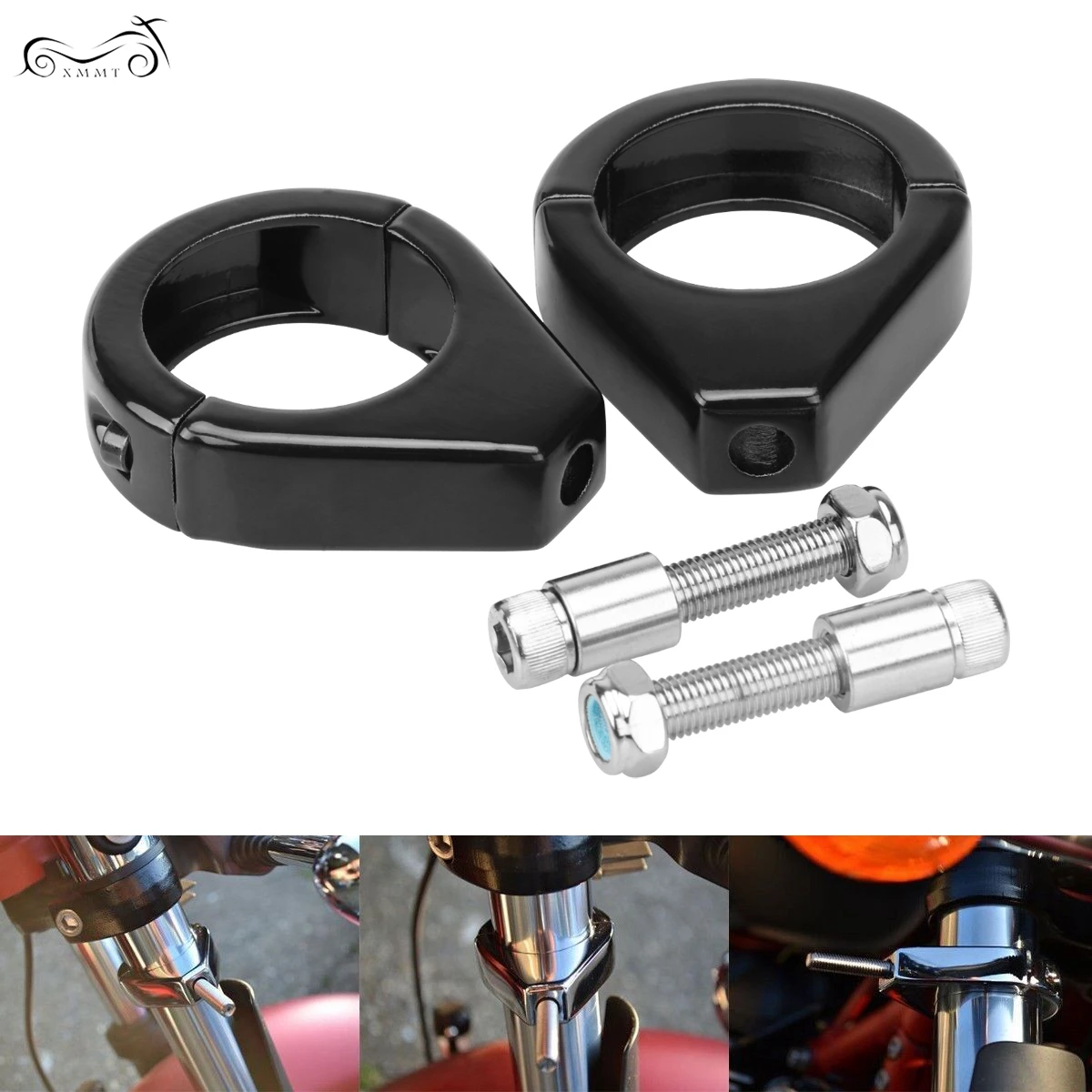 49 мм мотоциклетная черная рифленая вилка устанавливаемая на трубку поворотный