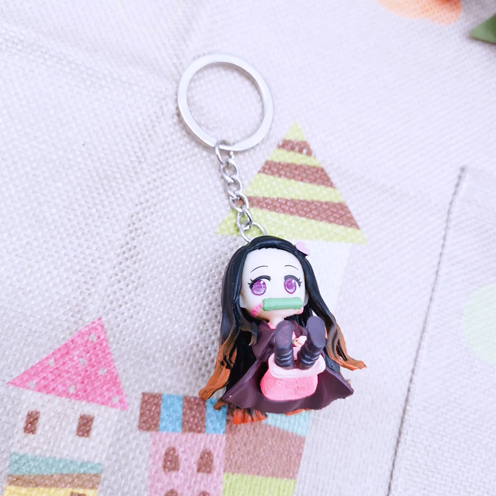 

HOT Anime Demon Slayer Kamado Tanjirou Keychain Cosplay PVC Pendant Keyring Gift For Friend 7*4*3CM