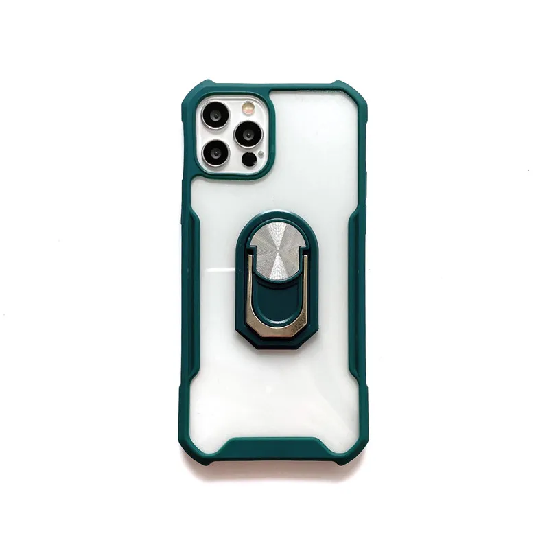 

Armor transparent drop protection ring holder stand Case For iPhone 12 Pro Max 12MiNi 11 Pro Max X XR XS Max 7 8 6S Plus SE 2020