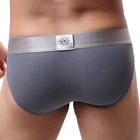Мужское нижнее белье, нейлоновые однотонные мужские трусы с заниженной талией, сексуальное нижнее белье, трусы для мужчин