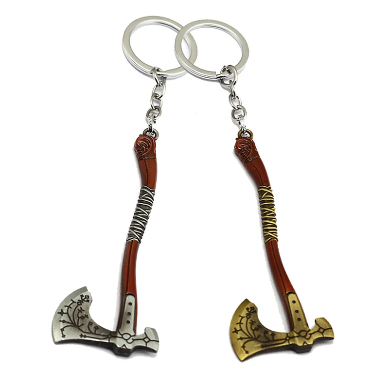 

God of War Keychain 11cm Leviathan Axe Ice Kratos Metal Pendant Key Ring Chaveiro Key Chain Llaveros Game Jewelry Accessories