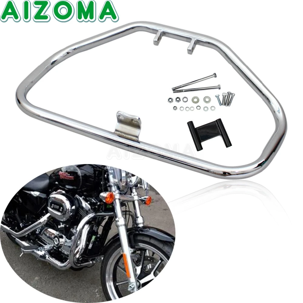 Хромированная защита двигателя для мотоцикла 1 25 дюйма Harley Sportster XL 1200 883 48 72 XL1200 XL883N
