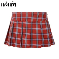 womens ladies japanese school girls skirt sexy micro mini preppy plaid skirts scottish grid miniskirt fancy parties clubwear