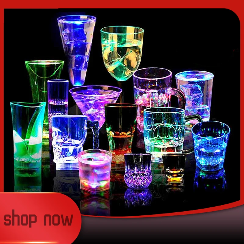 СВЕТОДИОДНЫЙ АВТОМАТИЧЕСКИЙ мигающий чашки Сенсор светильник вверх кружка