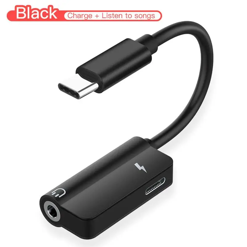 

USB C Cable 2 in 1 Type-C 3.5mm Jack Audio Converter Headphone Adapter Cable for Huawei mate 10 P20 pro Xiaomi Mi 6 8