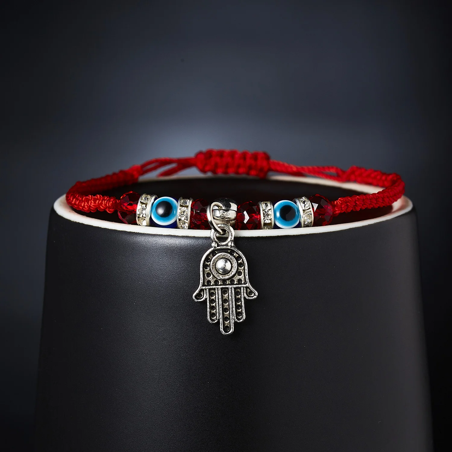 Lucky Eye Blue Evil Eye Charms Bracelet Red String Thread Rope Couple Friendship Bracelet Women Men Handmade Wish Jewelry Gift