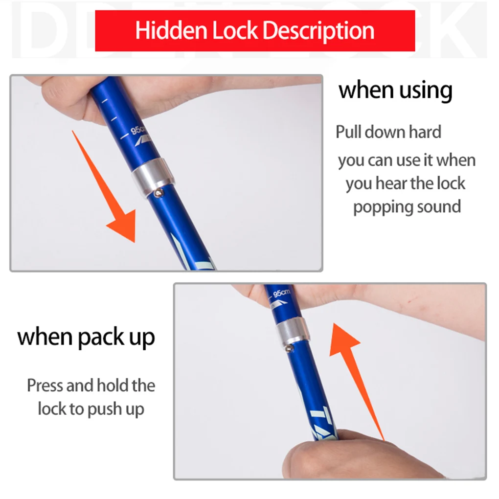 

3-in-1 Foldable Mountain Climbing Hiking Cane 5 Sections Outdoor Folding Walking Stick for Elderly or teens 2021new