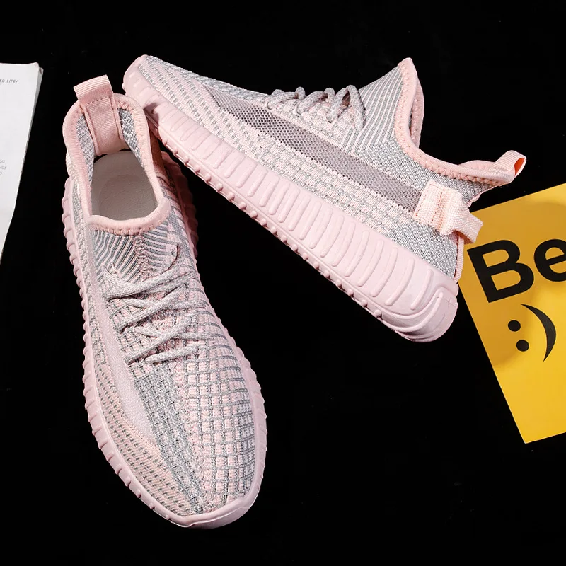 Новинка Женская обувь Летающая плетеная Женская дышащая обувь пара спортивная обувь Женская Повседневная беговая Обувь сетчатая обувь