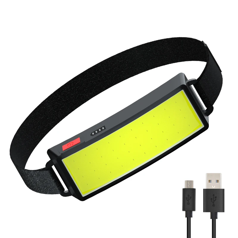 New Style Headlamp Portable Mini COB LED Headlight with Built-in Battery Flashlight USB Rechargeable Head Lamp Torch | Лампы и