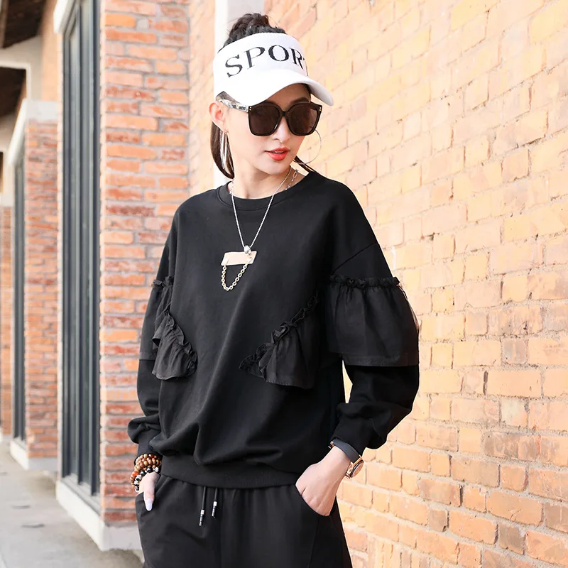 

Max LuLu 2021 Korean New Fashion Spring Womens Casual Fitness Hoodies Ladies Loose Vintage Sweatshirts Punk Clothing Plus Size