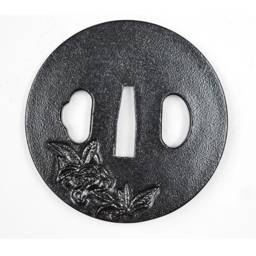 Уникальный ручной работы сильная железная сталь Tsuba гвардии для японского