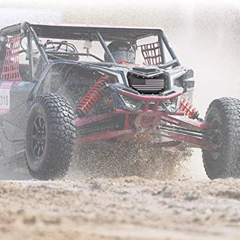 

Front Bumper Mesh Grille Grill Insert Kit for Can-Am Maverick X3 2017 2018 2019 2020, US Flag Style