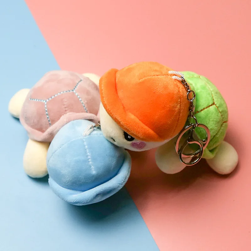

Plush Cute Sea Turtle Keychain Fur Happy Tortoise Key Chain Girl Bag Pendant Accessories Keyring Lovers Holiday Gifts