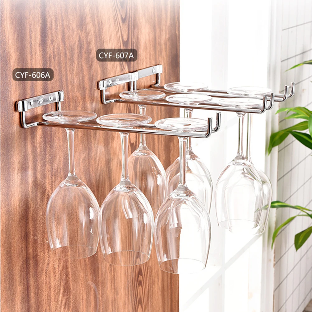 Подвесная вешалка для Винных Бокалов Однорядная полка железная подвесная стойка