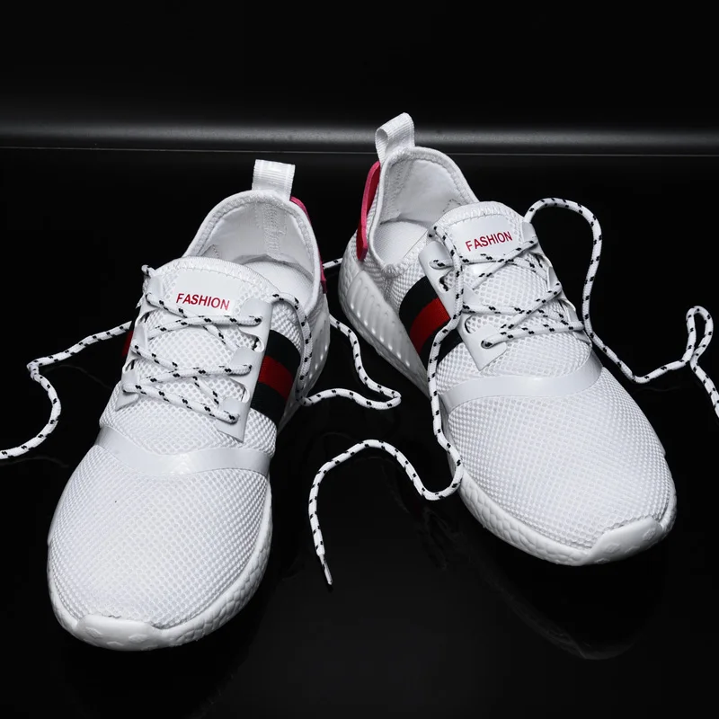 Осенние туфли из дышащего сетчатого материала белые мужские мужская