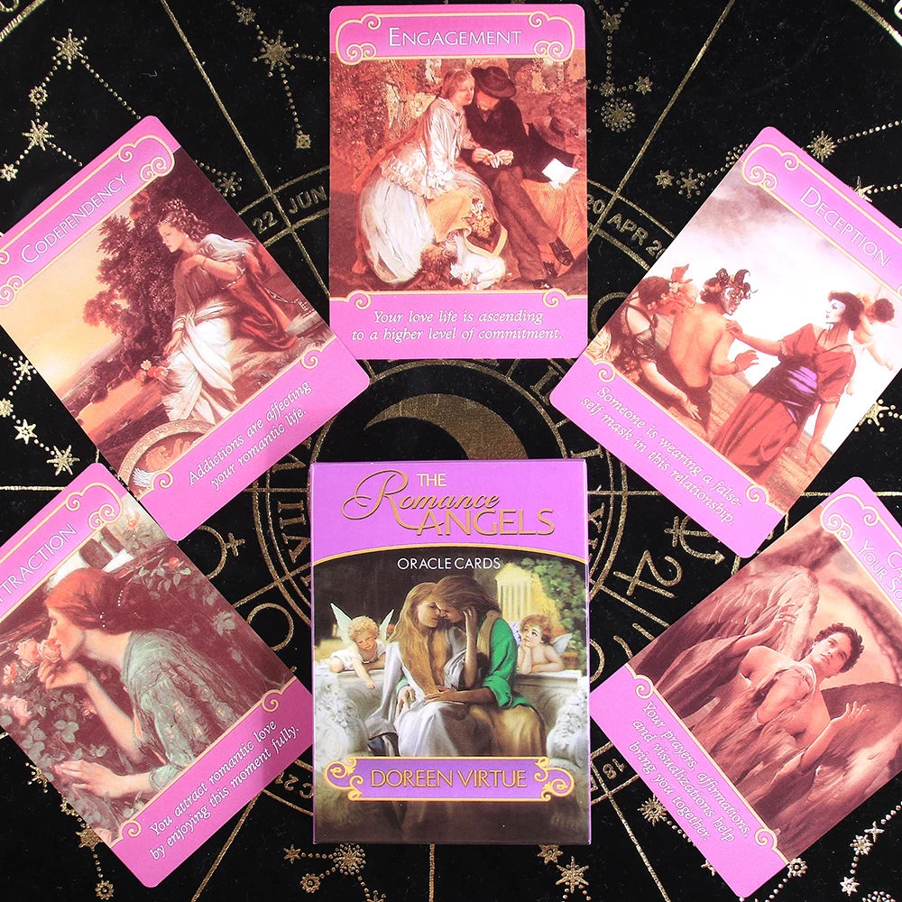 

The Romance Angels Tarot Oracle Cards Deck|The 44 Romance Angel Oracle Cards by Doreen Virtue Rare Out of Print game board deck