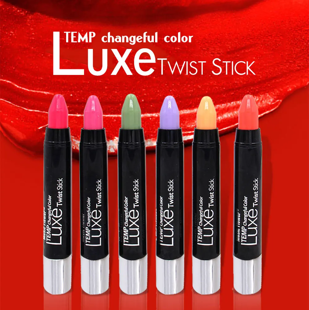 Музыкальная Цветочная губная помада набор меняющая цвет скручивающаяся Макияж