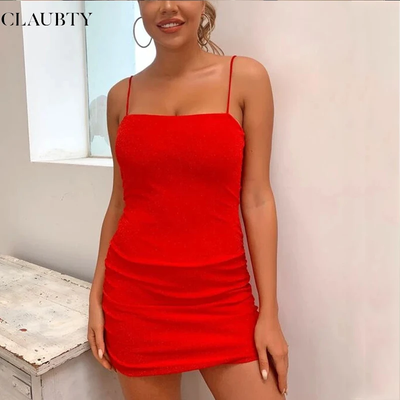 

Summer Women Halter Backless Sling Skinny Wrap Solid Color Sexy Party Clubwear Bodycon Spaghetti Strap Short Mini Pencil Hip Pac