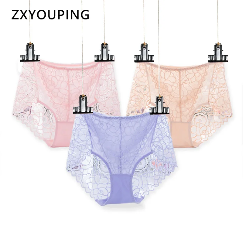 Трусики с высокой талией женское сексуальное кружевное Прозрачное нижнее белье
