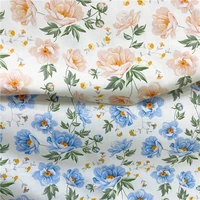 160x50cm elegant rose pure cotton twill printed fabric making handmade curtain tablecloth bedding cloth
