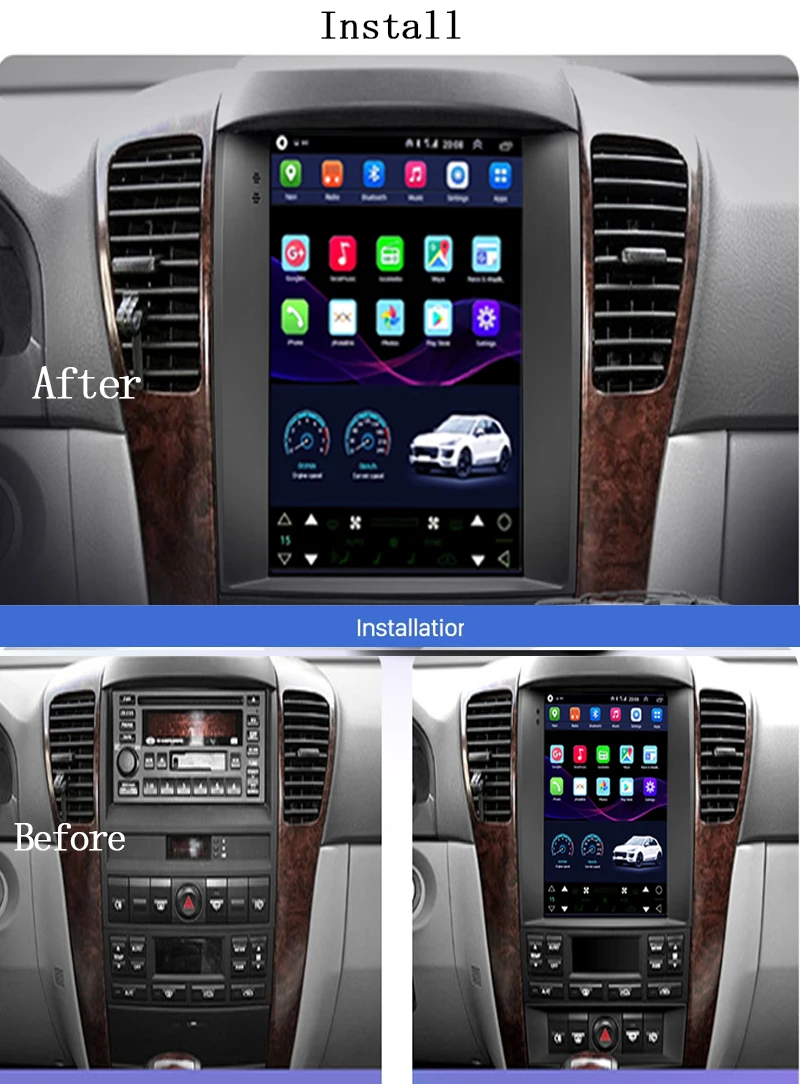 Автомагнитола WANQI для Kia стерео-система под управлением Android 2004 с GPS DSP