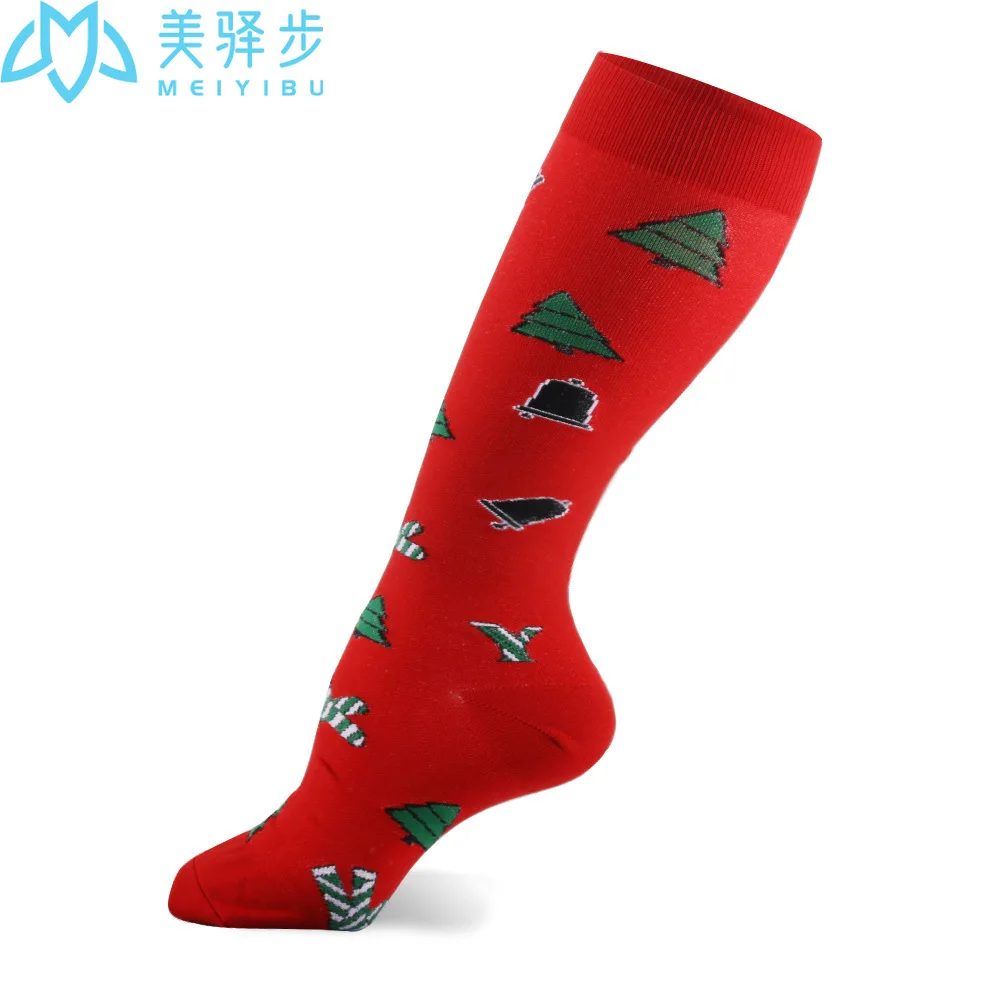 6 Pairs Per Set Christmas Running Compression Socks for Men & Women Travel Workout Nurse Athletic,Circulation Recovery Stockings